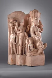 Acompañantes de Vishnu con Gada, siglo X-XI