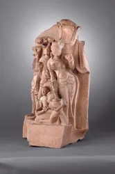 Acompañantes de Vishnu con Gada, siglo X-XI