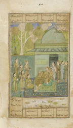 Bahram Gur en el pabellón verde