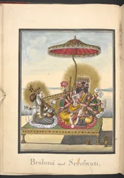 Brahma y Sarasvati