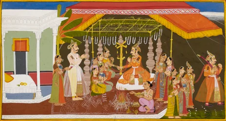 Brahmadatta restaura la belleza de las hijas del rey Kusha, complaciendo al rey