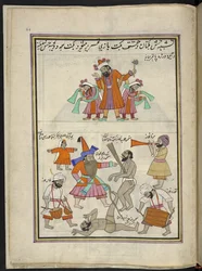 animadores,  86 dibujos encuadernados en un volumen que representa oficios y ocupaciones en Cachemira, se muestra a los artesanos trabajando con sus implementos y equipos,  Por un artista de Cachemira, probablemente en Srinagar, c.1850-60 (gouache sobre pa