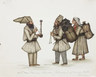 Hombres y mujeres de las colinas de Kangra (Guddies) Hindúes