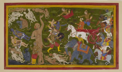 Indrajit abruma a Rāma y aliados; Hanumān parte en busca de hierbas curativas.
