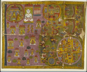 Peregrinación jainista, hecha en Rajasthan, c.1750
