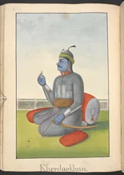 Khara y Dushana, hermanos demonios que lucharon contra Rama y Lakshmana, aquí unidos como un solo demonio.