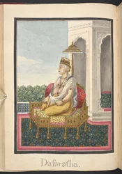 El rey Dasaratha, rey de Ayodhya y padre de Rama