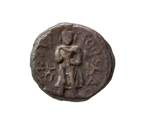 Moneda Kushan, 127-155 d.C.