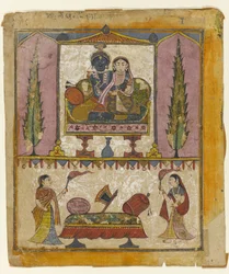 Lakshmi Naryana, frontispicio del Tula Ram Bhagavata Purana