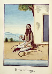 MSS EUR C 116/1 f.158 El sabio Bharadwaja, de la epopeya hindú 