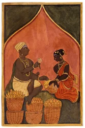 Mercado en la India, c.1880 (minitauro)