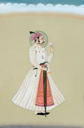 Pintura en miniatura de Maharana Amar Singh Udaipur