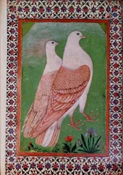 Arte oriental: dos palomas