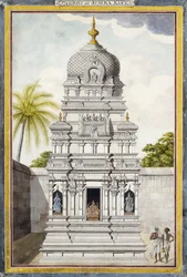 Parte del Templo de Jambukeshvara, Srirangam, Tamil Nadu, c. 1800
