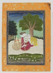 Parvati ofrece una copa a Shiva