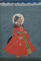Retrato del Maharajá Ajit Singh de Jodhpur (1678-1724) Jodhpur, siglo XIX