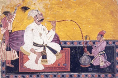 Retrato de Raja Kirpal Pal de Basohli, c. 1690-1700