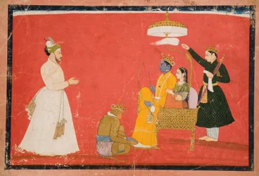 Rama y Sita entronizados, c.1750