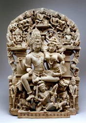 Ravana y Siva, cultura de Hinglajgarh, 1100 d.C.