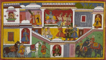 Rāma, tras oír rumores de sus cortesanos, pide a sus hermanos que se lleven a Sītā y la dejen en la ermita de Vālmīki.