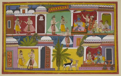 Rāma se entera por un asceta de que puede ascender hasta los dioses, accediendo a una conversación privada con él