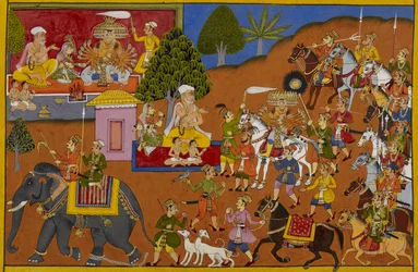 Rāvaṇa conoce al sabio Maya y se casa con su hija Mandodarī