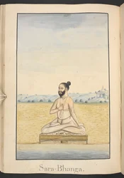 Sarabhanga, un ermitaño visitado en el bosque por Rama y Sita