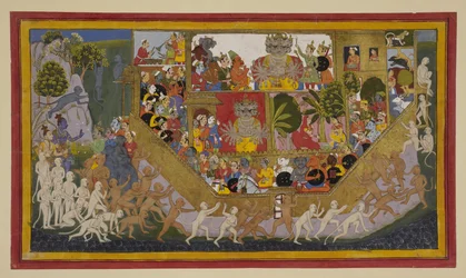 Sītā suplica la muerte; Rāvaṇa prepara fuerzas mientras los aliados de Rāma asedian Laṅkā.