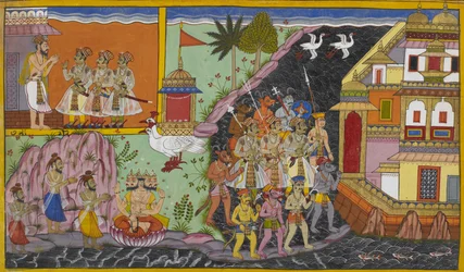 Los hijos de Sukeśa obtienen bendiciones de Brahmā y regresan a Laṅkā con los titanes.