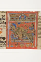 La Brahmani Devananda en su sofá, del Kalpasutra