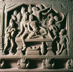 La Caída de Mandhata, de Mathura, Uttar Pradesh, dinastía Kusana