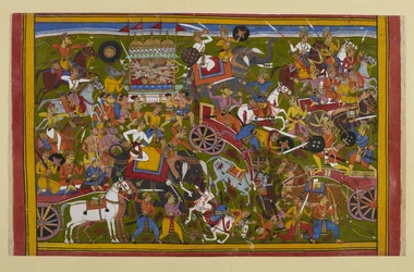 Los dioses y los demonios luchan ferozmente; Vasu se bate en duelo y derrota a Sumāli, el abuelo de Rāvaṇa.