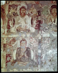 Dos Budas sentados, del interior de la Cueva 6