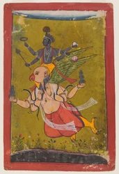 Vishnu en Garuda, c.1725 o anterior