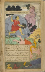 Mahajambunada derriba a Ravana