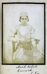 [Retrato de] Meah Sahub, eunuco, c.1856-57 (fotografía en b/n)
