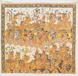 Ramayana (color balinés sobre lienzo)