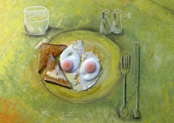Desayuno con huevos fritos