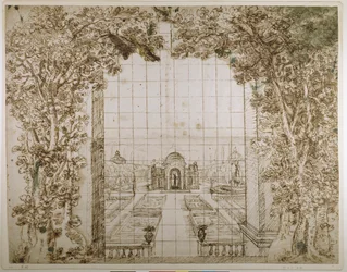 Un jardín y villa principesca
