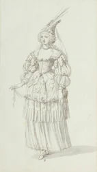 Cloris: boceto alternativo para Henrietta Maria, c.1631