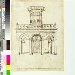 Diseño para el Palacio de la Fama, del masque cortesano 