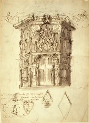La Máscara de las Reinas, escena 2: la Casa de la Fama, c.1609