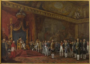 Delegación del Senado Romano presentando su homenaje a Napoleón I el 16 de noviembre de 1809, 1810