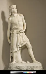 David con la honda, 1858