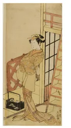 Actor de Kabuki en personaje como mujer (onnagata)