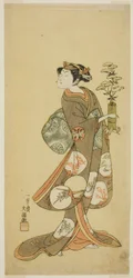 El actor Yamashita Kyonosuke I en un papel femenino