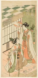 Las bailarinas del santuario (Miko) Ohatsu y Onami