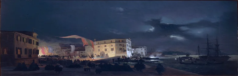 Italia, Festival Nocturno en San Pietro di Castello, una isla en la Laguna de Venecia