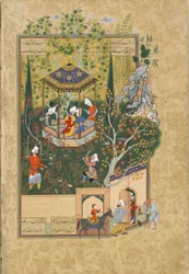 Folio del Haft Awrang Siete Tronos de Jami, 1550s