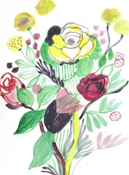 Ramo de flores de colores vivos
